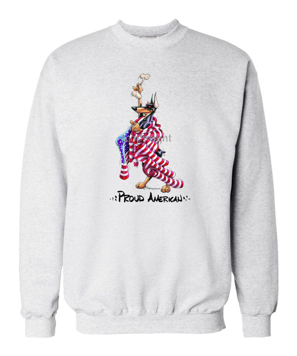Doberman Pinscher - Proud American - Sweatshirt