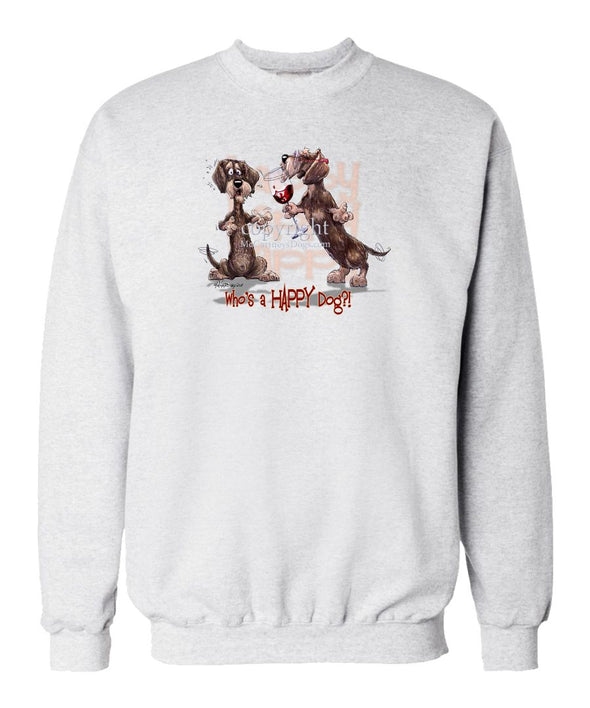 Dachshund  Wirehaired - Who's A Happy Dog - Sweatshirt