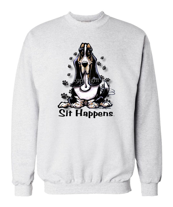Basset Hound - Sit Happens - Sweatshirt