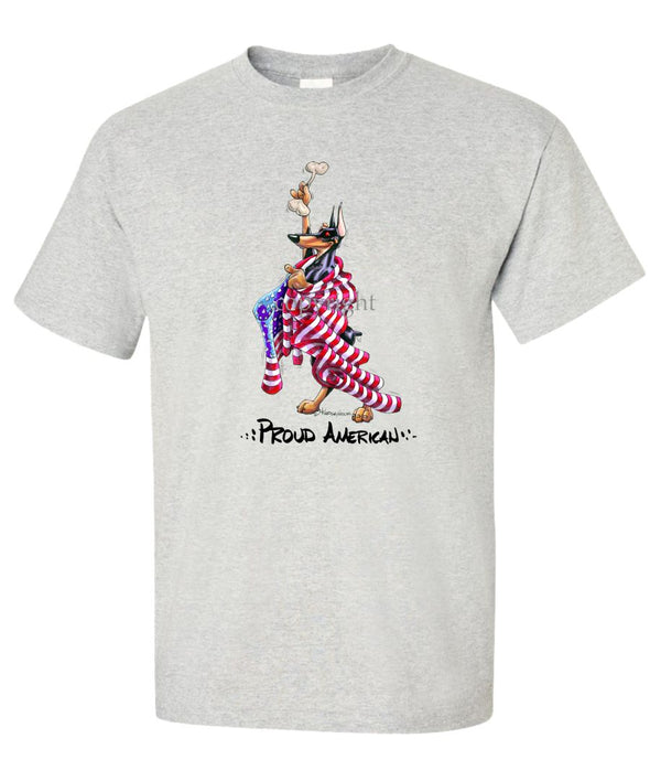 Doberman Pinscher - Proud American - T-Shirt