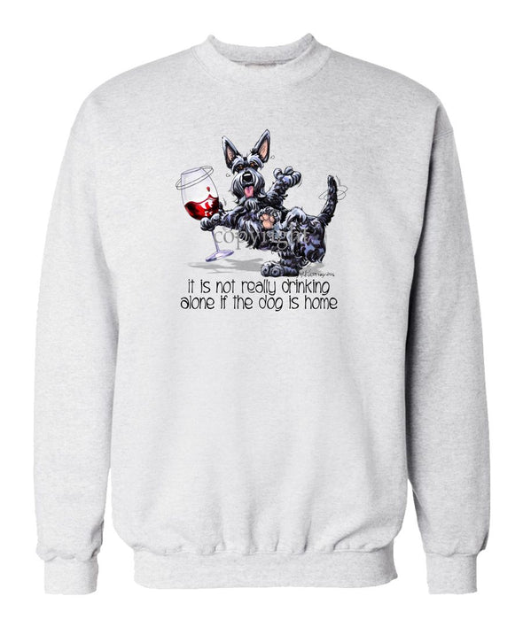 Scottish Terrier - It's Drinking Alone 2 - Sweatshirt