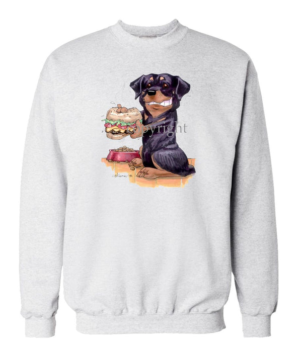 Rottweiler - Cheesburger - Caricature - Sweatshirt