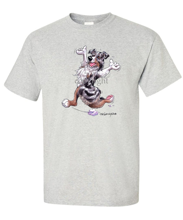 Australian Shepherd  Blue Merle - Happy Dog - T-Shirt