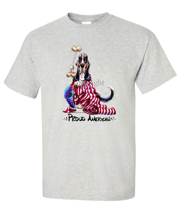 Basset Hound - Proud American - T-Shirt