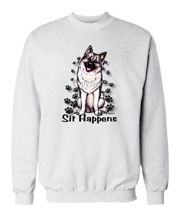 Norwegian Elkhound - Sit Happens - Sweatshirt