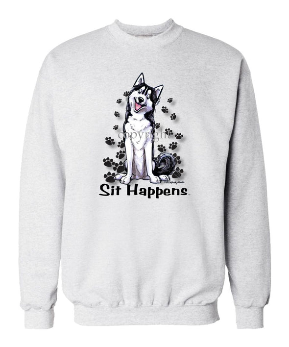 Siberian Husky - Sit Happens - Sweatshirt