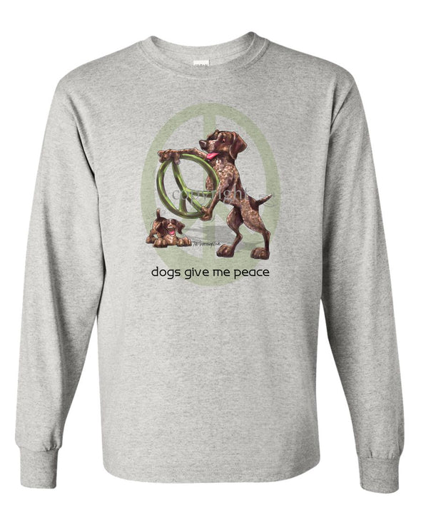 German Shorthaired Pointer - Peace Dogs - Long Sleeve T-Shirt