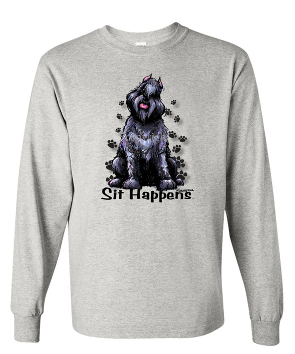 Bouvier Des Flandres - Sit Happens - Long Sleeve T-Shirt