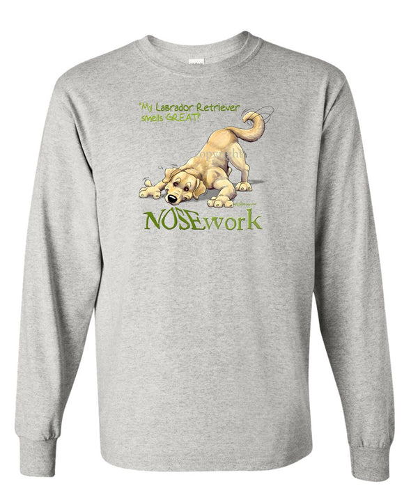 Labrador Retriever  Yellow - Nosework - Long Sleeve T-Shirt