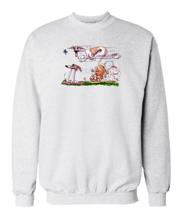 Whippet - Running Over Rabbit - Caricature - Sweatshirt