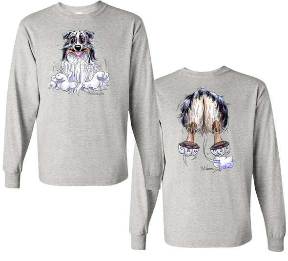 Australian Shepherd  Blue Merl - Coming and Going - Long Sleeve T-Shirt (Double Sided)