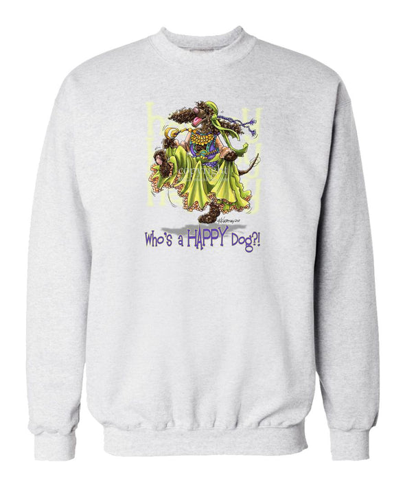 Irish Water Spaniel - Who's A Happy Dog - Sweatshirt
