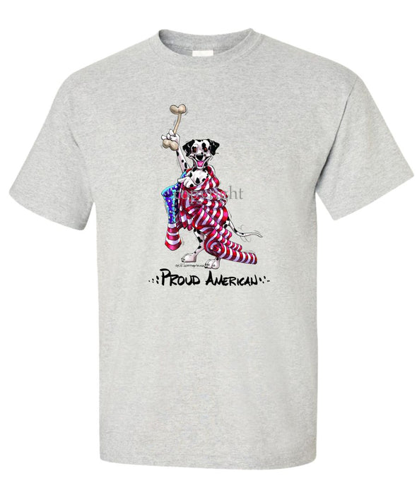 Dalmatian - Proud American - T-Shirt