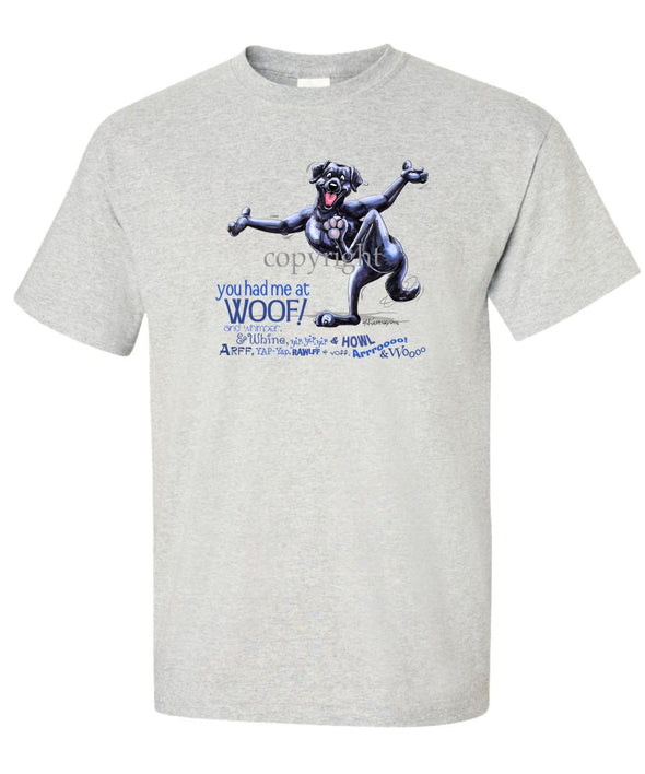 Labrador Retriever  Black - You Had Me at Woof - T-Shirt