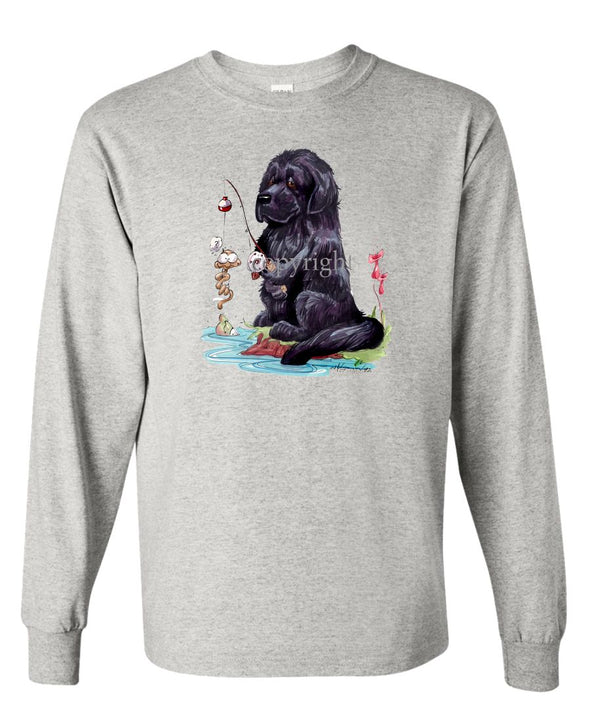 Newfoundland - Fishing - Caricature - Long Sleeve T-Shirt