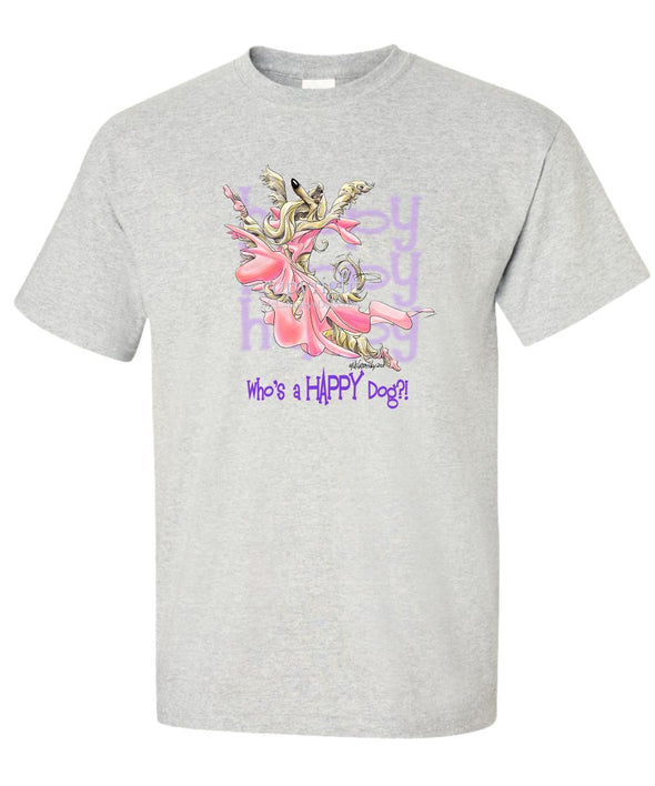 Afghan Hound - Who's A Happy Dog - T-Shirt