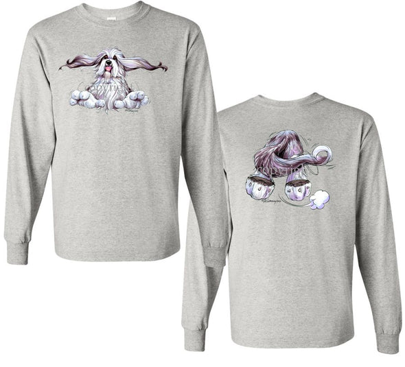 Bearded Collie - Coming and Going - Long Sleeve T-Shirt (Double Sided)