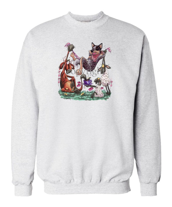Australian Cattle Dog - Hammock - Caricature - Sweatshirt