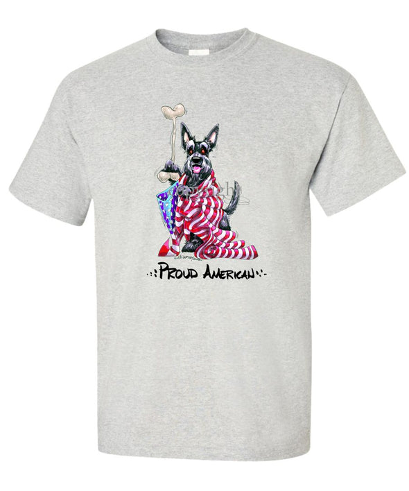 Scottish Terrier - Proud American - T-Shirt