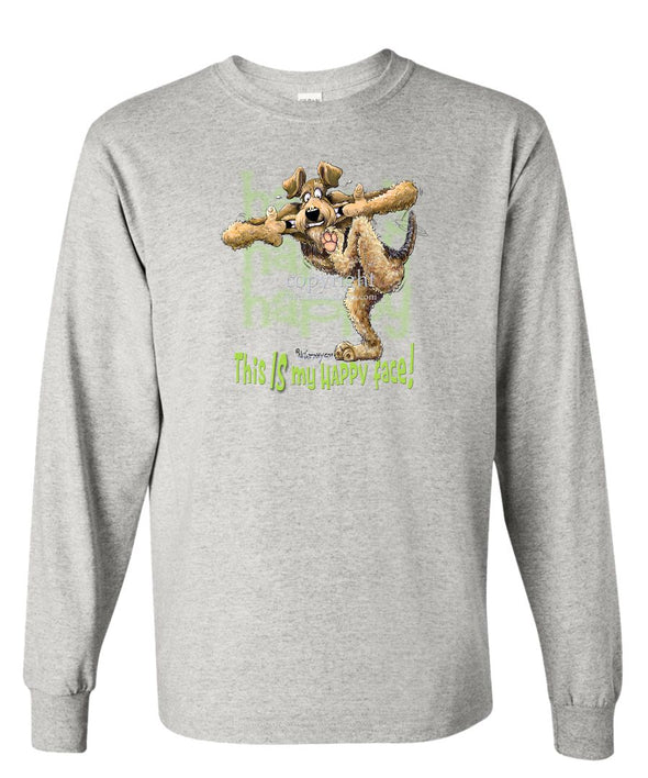 Airedale Terrier - 2 - Who's A Happy Dog - Long Sleeve T-Shirt