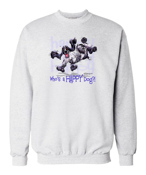 English Cocker Spaniel - Who's A Happy Dog - Sweatshirt