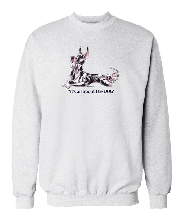 Great Dane  Harlequin - All About The Dog - Sweatshirt