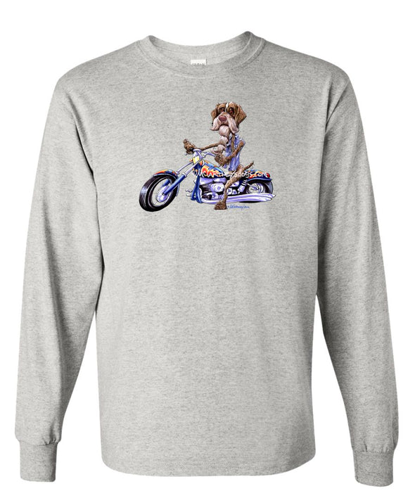 German Wirehaired Pointer - Biker - Mike's Faves - Long Sleeve T-Shirt