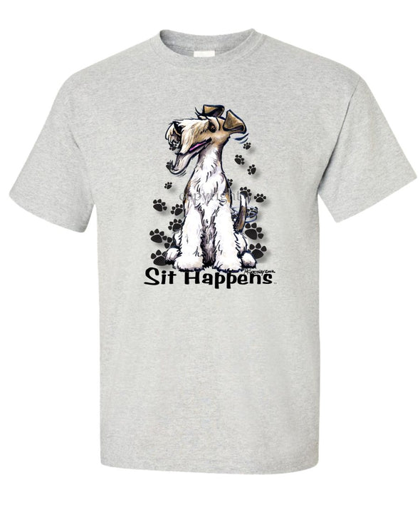 Wire Fox Terrier - Sit Happens - T-Shirt