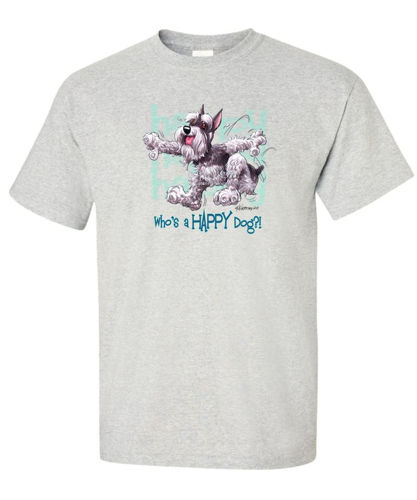 Schnauzer - Who's A Happy Dog - T-Shirt