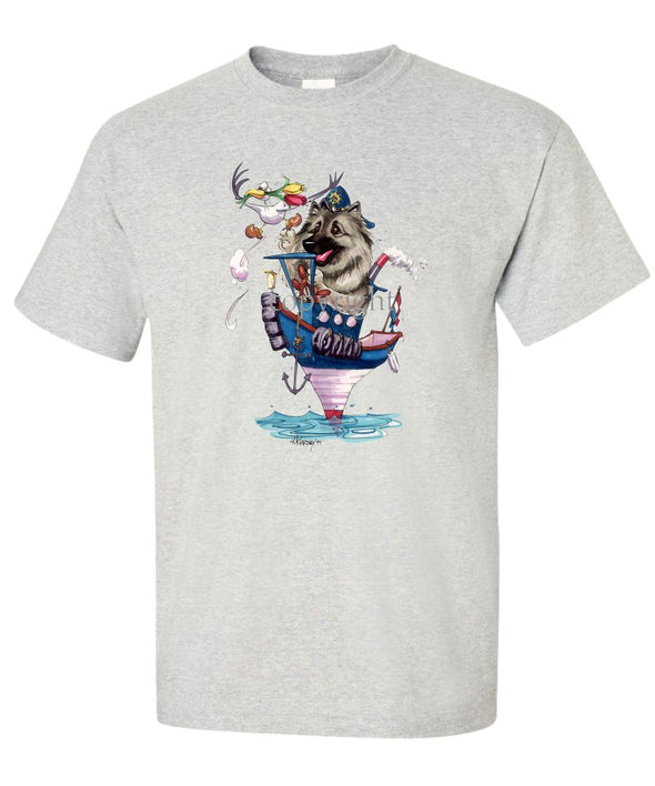 Keeshond - Tugboat - Caricature - T-Shirt