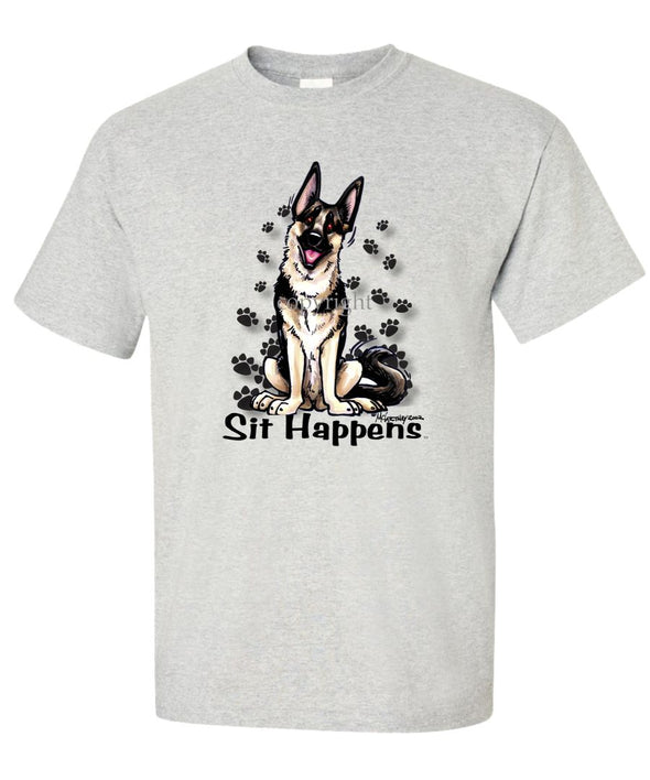 German Shepherd - Sit Happens - T-Shirt