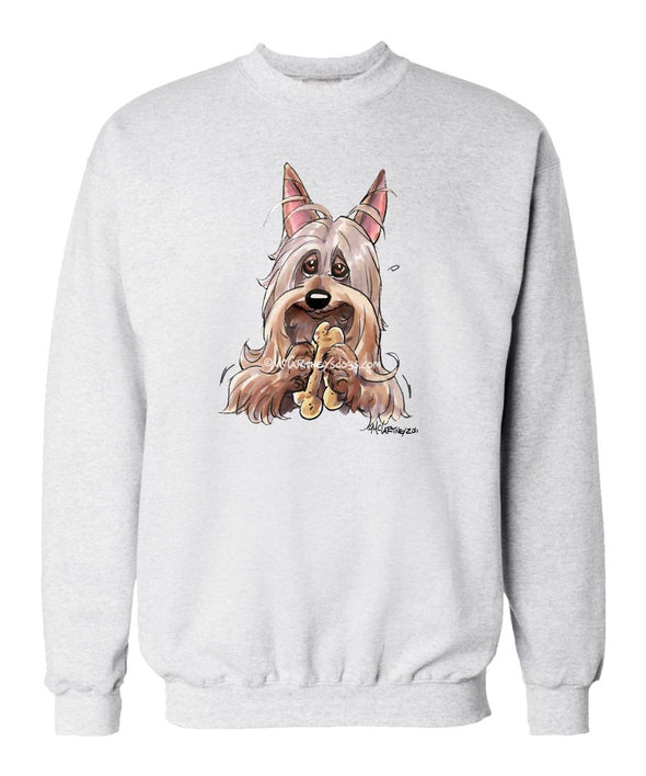 Silky Terrier - Holding Bone - Mike's Faves - Sweatshirt