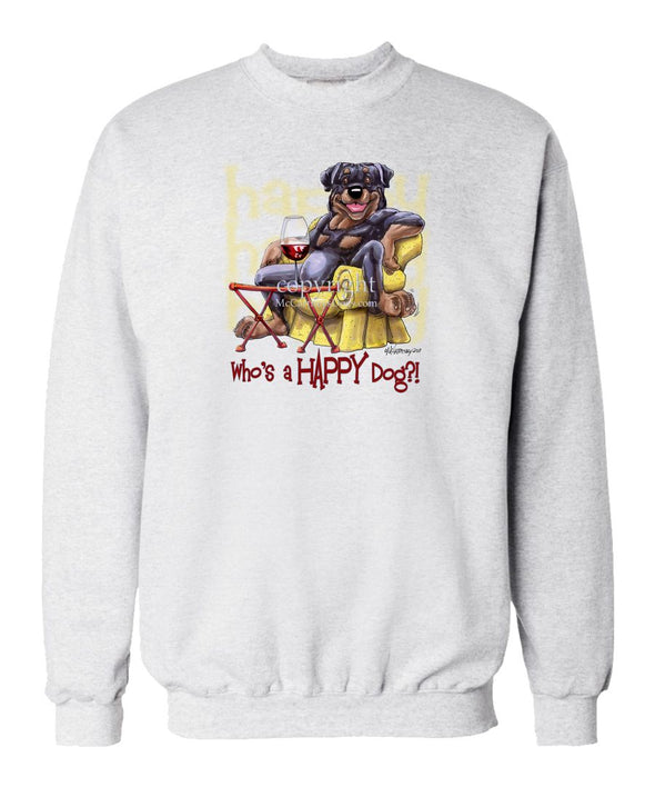 Rottweiler - 2 - Who's A Happy Dog - Sweatshirt