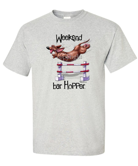 Dachshund  Smooth - Weekend Barhopper - T-Shirt