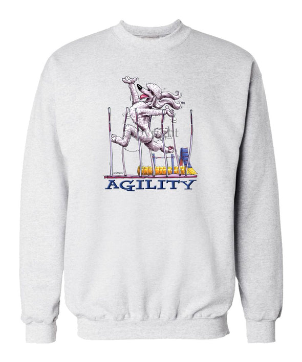 Poodle  White - Agility Weave II - Sweatshirt