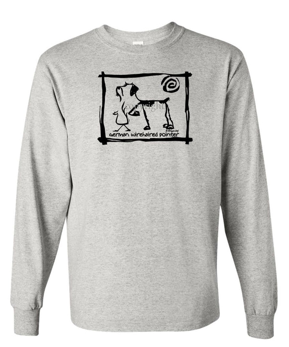 German Wirehaired Pointer - Cavern Canine - Long Sleeve T-Shirt