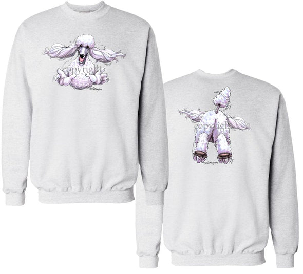 Poodle  White - Coming and Going - Sweatshirt (Double Sided)