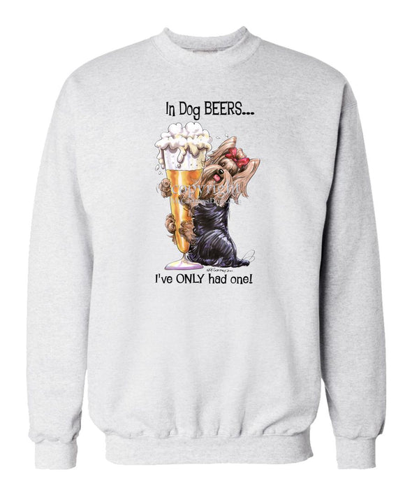 Yorkshire Terrier - Dog Beers - Sweatshirt