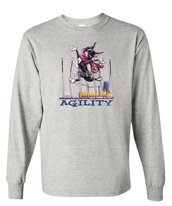 Boston Terrier - Agility Weave II - Long Sleeve T-Shirt