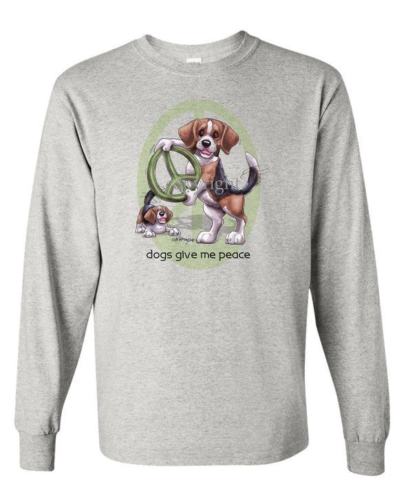 Beagle - Peace Dogs - Long Sleeve T-Shirt