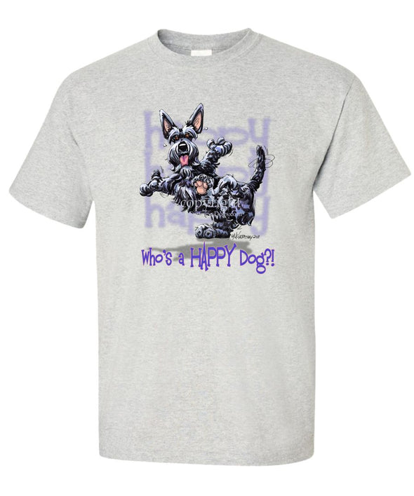 Scottish Terrier - Who's A Happy Dog - T-Shirt