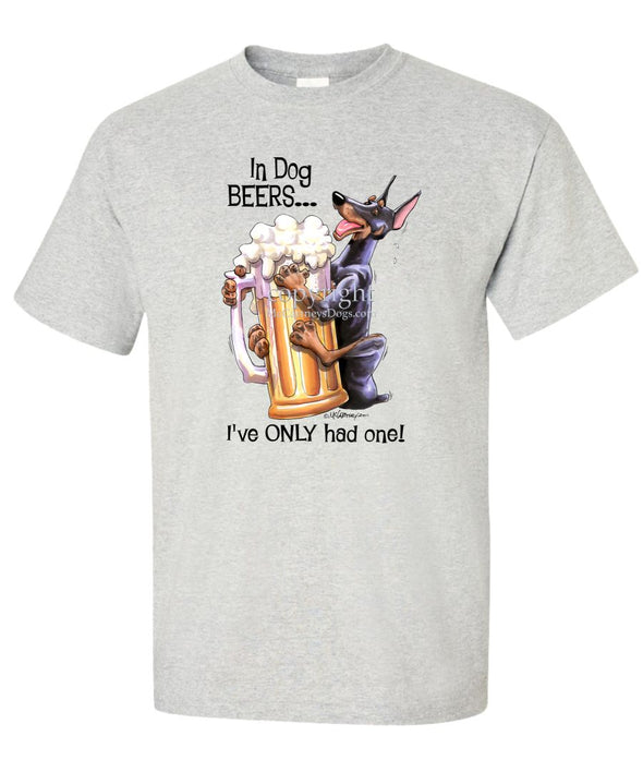 Doberman Pinscher - Dog Beers - T-Shirt