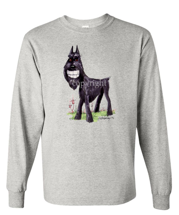 Giant Schnauzer - Toothy Grin - Caricature - Long Sleeve T-Shirt