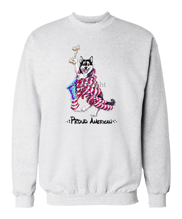 Siberian Husky - Proud American - Sweatshirt