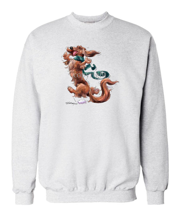 Dachshund  Longhaired - Happy Dog - Sweatshirt