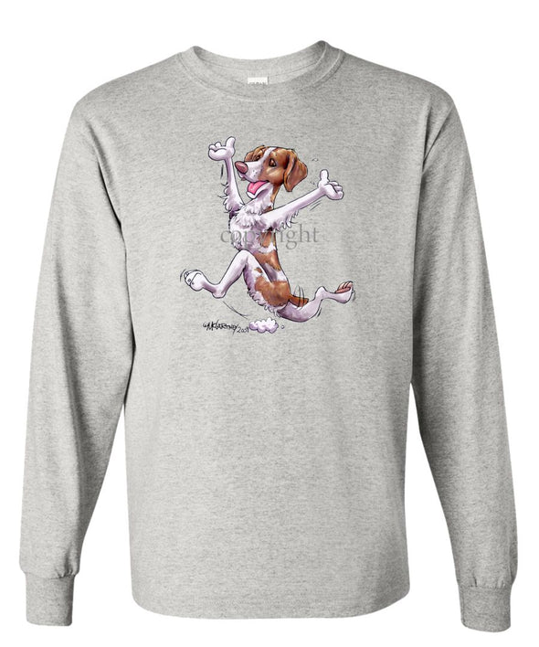 Brittany - Happy Dog - Long Sleeve T-Shirt