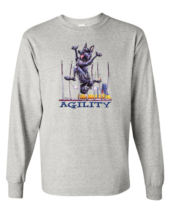 Belgian Sheepdog - Agility Weave II - Long Sleeve T-Shirt