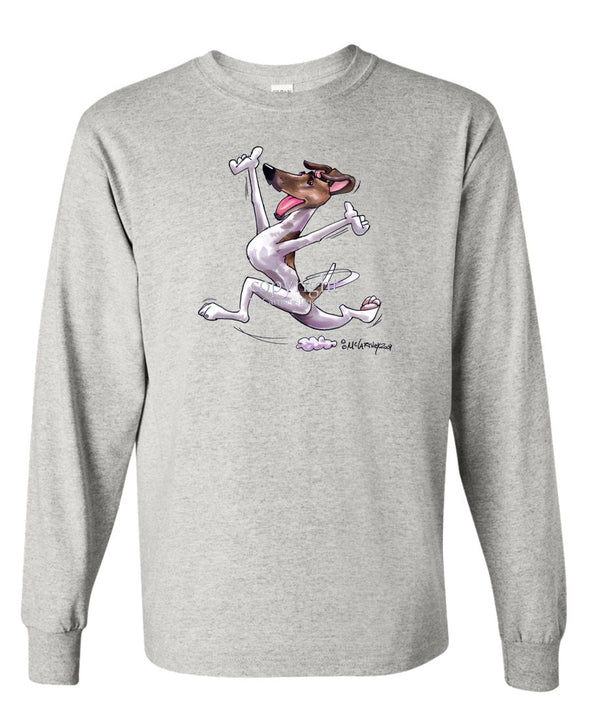 Smooth Fox Terrier - Happy Dog - Long Sleeve T-Shirt