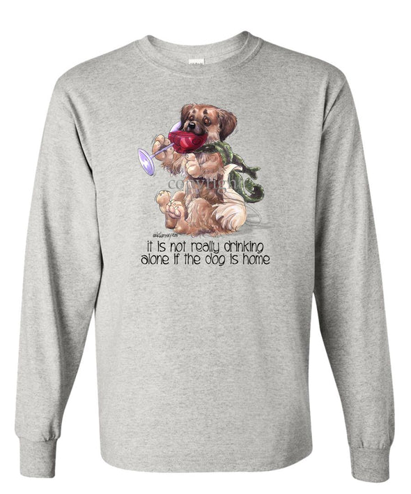 Tibetan Spaniel - It's Not Drinking Alone - Long Sleeve T-Shirt