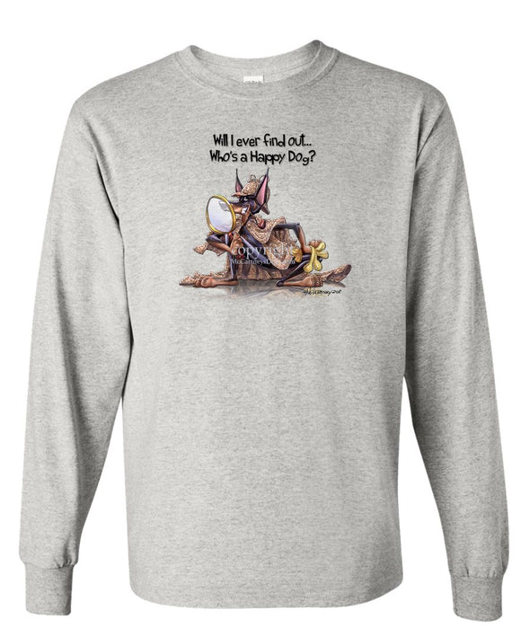 Doberman Pinscher - 2 - Who's A Happy Dog - Long Sleeve T-Shirt